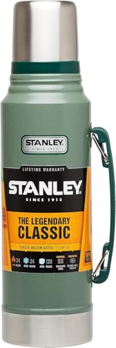 Stanley Classic Legendary Bottle Thermos 1L - Se Mantiene Caliente o Frío 24 Horas - Botella Termica 1 Litro de Acero Inoxidable - Termo Cafe Sin BPA - Apto Para Lavavajillas