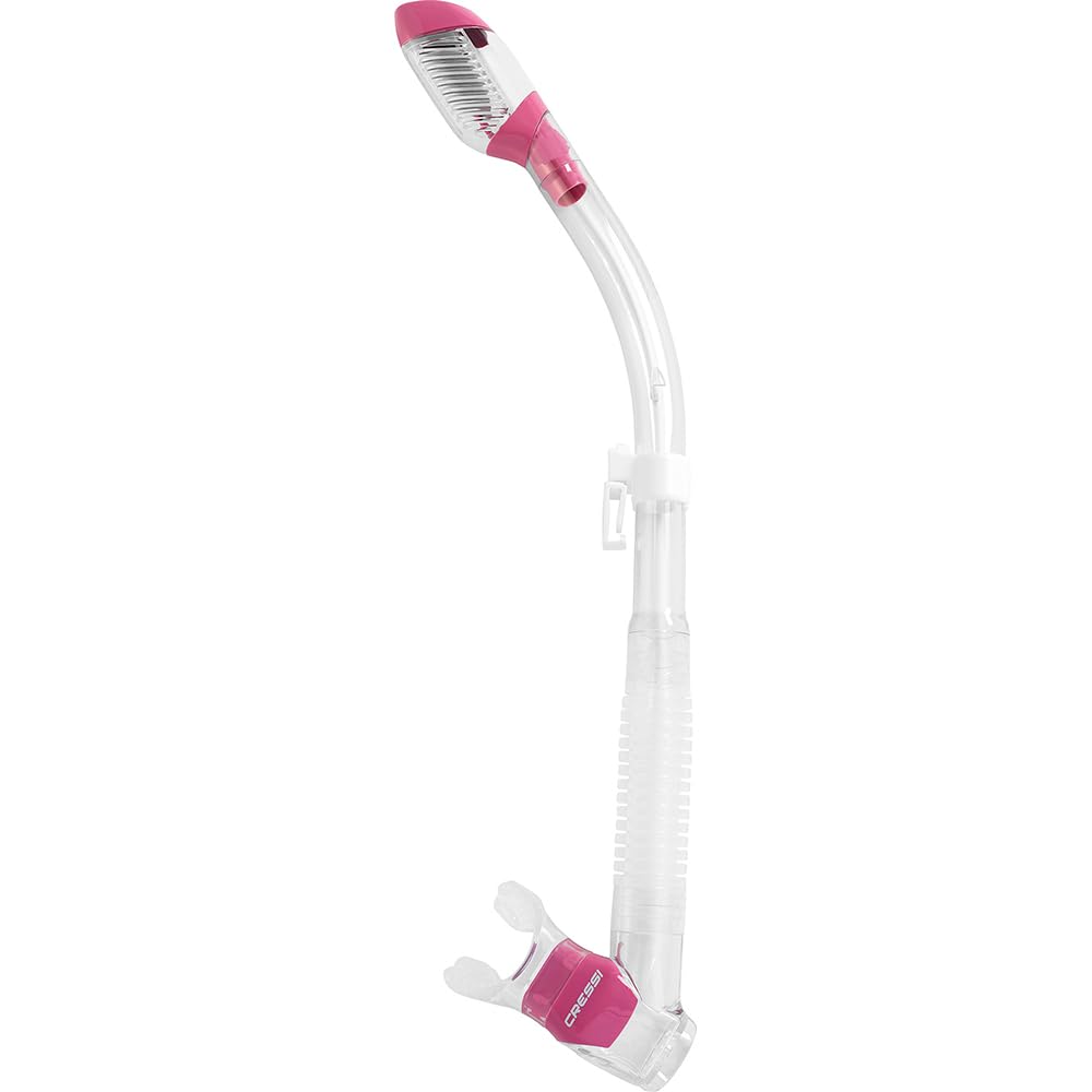 Cressi Adult Diving Dry Snorkel with Splash Guard and Top Valve - Supernova Dry: Designed in Italy