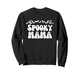 spooky mama halloween fantasma groovy retrò halloween vibes felpa