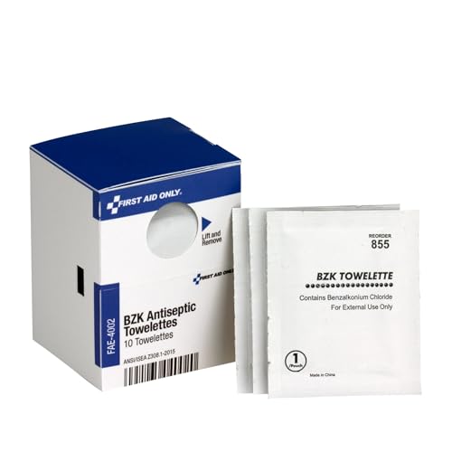 First Aid Only - FAE-4002 Sting Free Antiseptic Cleansing Wipes, 10 Count