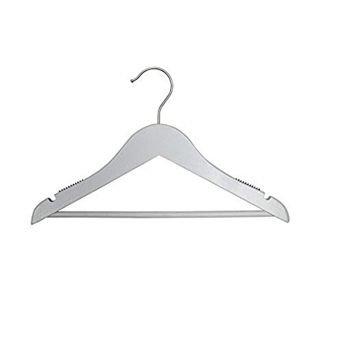 Nahanco 20114Wbhu Wooden Suit Hangers - Flat - 14" Low Gloss White - Home Use (Pack Of 25) #TOP7