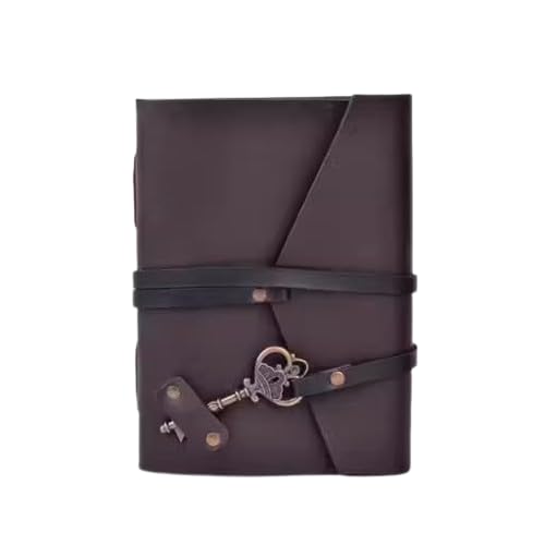 Image of 2026 Premium Vintage Leather Diary | Handmade A5 Notebook with Key Lock | Unruled 200 Pages Journal for Writing, Office & Gift Use