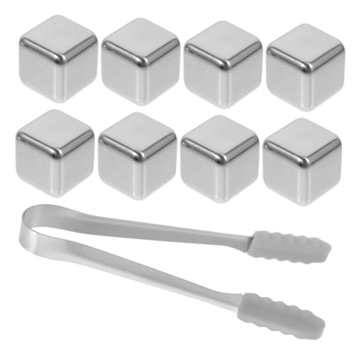 Cabilock Glaçon Acier Inoxydable Glaçons Pierres à Glace Réutilisable pour Whisky Vin Et Cocktails avec Pince