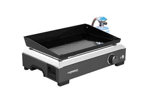 Campingaz Othello 1 CV Gas Plancha Griddle | 2.8 kW Hot Plate | Portable Table BBQ Grill | Enamelled Steel Surface | Burner with BlueFlame Technology for Mediterranean Grilling | Easy Cleaning