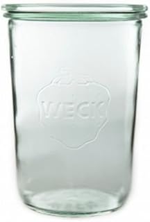 Amazing child Montessori SET OF SIX 850ml Large Weck Jars. German Made Classic Design. Model 743.