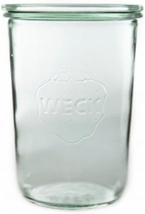 Amazing child Montessori SET OF SIX 850ml Large Weck Jars. German Made Classic Design. Model 743.
