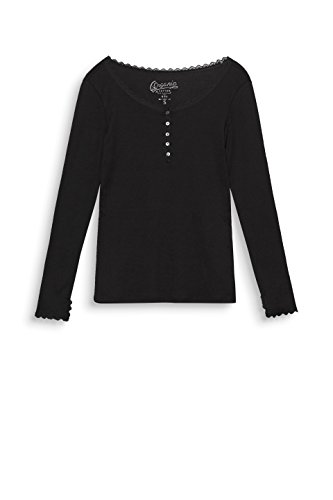 ESPRIT 097cc1k035 Maglia a Maniche Lunghe, Nero