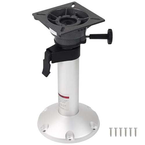 Amarine Made Boat Seat Pedestal, Aluminum Adjustable Boat Seat Base, 17