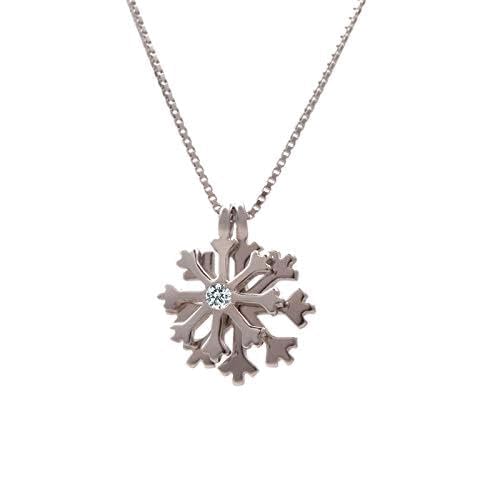 Collier Flocon de Neige Argent plaqué Or anti-ternissement pour peau sensible