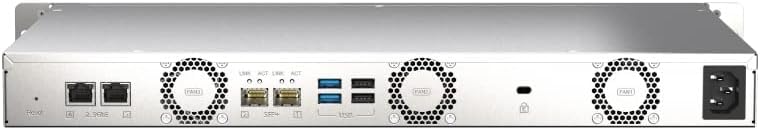 Qnap TS-435XeU-4G NAS monté en rack à 4 baies connectivité 2,5GbE/10GbE, ensemble de cache SSD M.2 NVMe avec 4 baies Seagate IronWolf HD 4 x 4 To