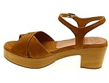 Sandalias Unisa IRAM_KS, Sandalia con talón Mujer, Toffee, 38 EU