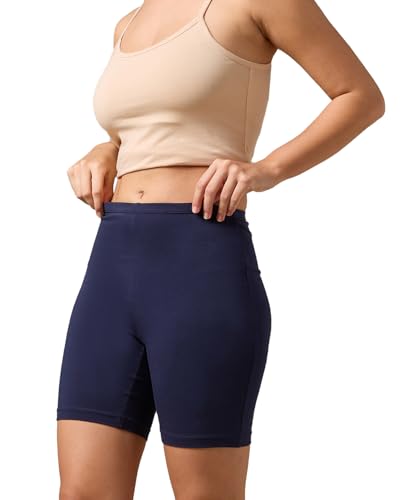 Image of URBAN ADVENTURE High Coverage Premium Cotton Spandex Mid Waist Elastane Stretch Shorties - Gym -Cycling Shorts /Tights for Women