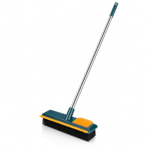 Image of Premium Heavy Duty Floor Cleaning Broom with Stainless Steel Handle | Wide Head Hard Bristle Brush for Home, Bathroom, Kitchen, Balcony & Outdoor Cleaning