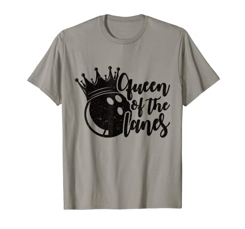 Queen Of The Lanes Bowler Giocatore di bowling divertente bowling Maglietta