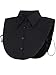 Tatuo 2 Pieces Fake Collar Detachable Blouse Dickey Collar Half Shirts False Collar for Women Favors (Medium, Black, White)