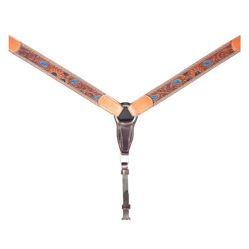 American Darling Western Horse Breast Collar American Leather Dark Brown |Genuine Leather Breast Collar|Western Breast Collar
