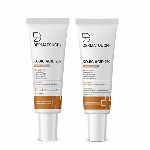 Image of DERMATOUCH Kojic Acid 2% Cream | For Pigmentation & Dark Spot Reduction | Suitable For All Skin Types | 30g (Pack of 2)