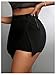 Verdusa Women's Plus Size Slit Jean Skort Asymmetrical Denim Jorts High Rise Wrap Shorts Black XX-Large Plus