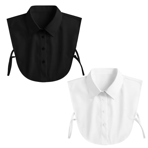 2 Pack Cuellos Falsos Para Mujer, Detachable White Collar