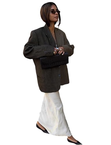 Veste à revers cranté femme blazer smoking motif pied-de-poule chic et structuré