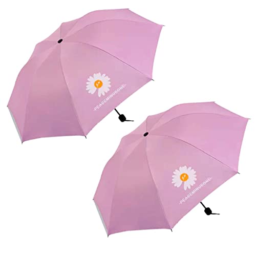 Image of KEKEMI 3 Fold Automatic Sun & Rain Umbrella for Men & Women (Pack of 2)