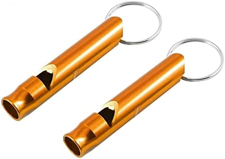 uxcell 2 Pack Dog Whistle, Small Dog Whistle to Stop Barking Neighbors Dog, Adjustable Dog Whistle Keychain Ring, Professional Recall Pet Puppy Cat Dog Whistle Training, Yellow