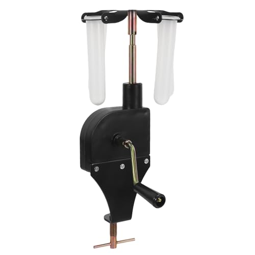 Centrífuga manual de laboratorio con soporte para tubos y abrazaderas metálicas portátiles