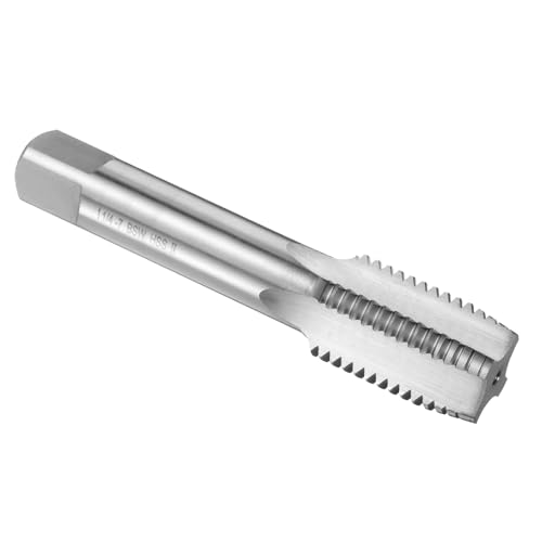 sourcing map Hand Plug Tap 1-1/4"-7 BSW 2B Thread Plug Style Taps Straight Flute Screw Tapping Threading Tool High Speed Steel HSS6542