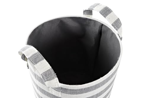 Panier en coton bac de rangement gris 35x35x40 panier linge et jouets - 5