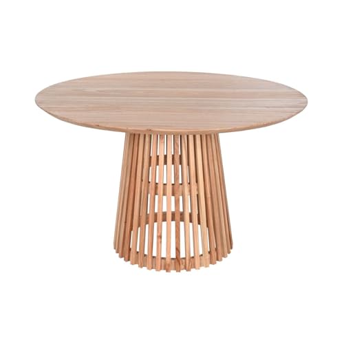 Home ESPRIT Mesas auxiliares de Patio de la Marca Modelo Mesa de Comedor Natural Madera de Mindi 120 x 120 x 75 cm