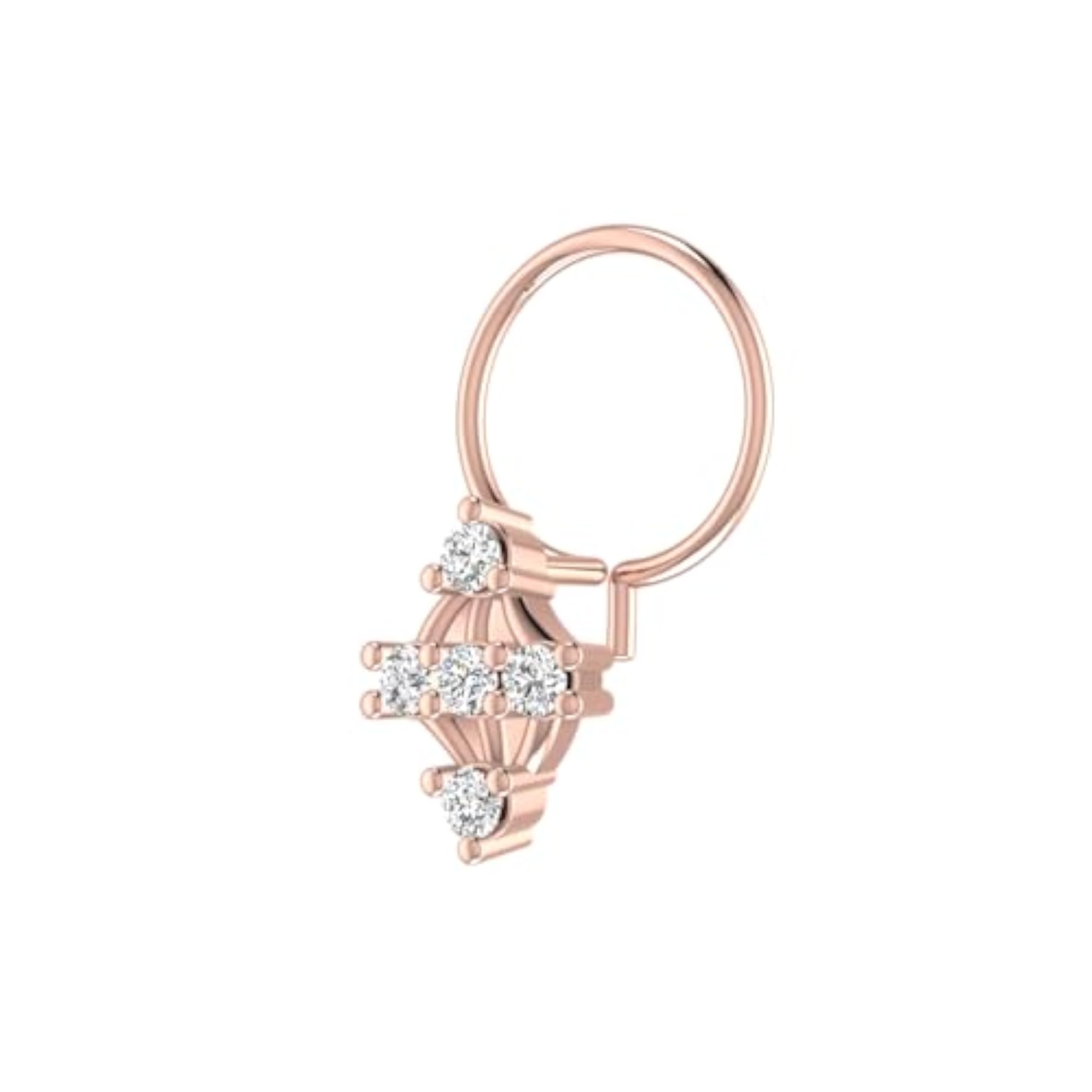 Women's 14Kt Rose Gold Stud Nosering