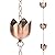 taman Rain Chain Set, 5.28ft Lotus Cup Rain Chain for Gutters,Copper Rain Chain Cups to Replace Gutter Downspout, Divert Water, 8 Cups, Rose Gold