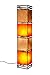 Produktbild Orientalische Stehlampe Kaya Orange Beige 95cm Lederlampe Hennalampe Lampe | Marokkanische Design Stehlampen aus Metall, Lampenschirm aus Leder | Orientalische Dekoration aus Marokko