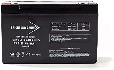 Bright Way - Batería de repuesto para Peg Perego Santa Fe Express IGED1080, batería de juguete de 6 V 12 AH F1