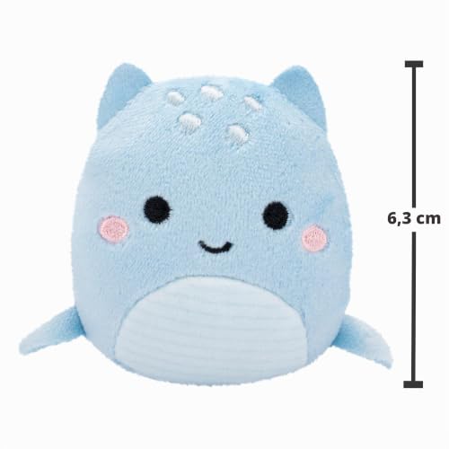 Jazwares Pack de 6 Micromallows Original Squishmallows – Axel Le Scarabée, Lune Le Monstre du Loch Ness, Malcom Le Champignon, Orphie la Pieuvre, Pep la Pizza, Walker la Chèvre – vue 9