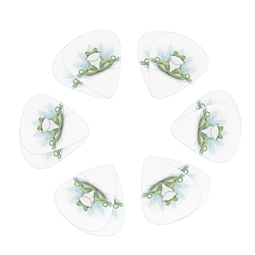 Lot de 24 médiators amusants imprimés grenouille pour guitare acoustique, électrique, basse (0,46/0,71/0,96 mm) - Les Beatles, Paul McCartney, John Lennon, RIngo Starr, George Harrison Lot de 24 médiators amusants imprimés grenouille pour guitare acoustique, électrique, basse (0,46/0,71/0,96 mm) – Image 3