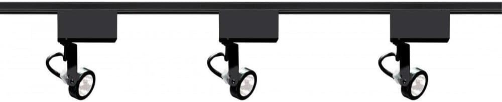 Nuvo Lighting TK315 Transitional Three Track Lighting Kits Black Collection Finish, 48.00 inches
