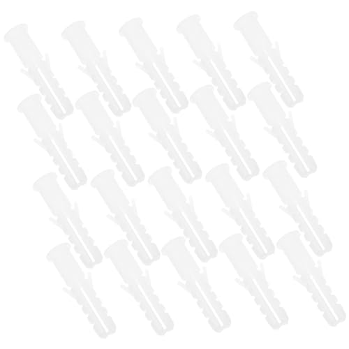 SOLUSTRE 100pcs Plastic Expansion Tube Self Tapping Screw Plug for Drywall Wall Screws Anchors