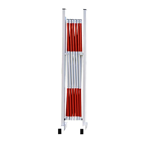 Barrière mobile extensible rouge et blanc pour bloquer l'accès - 4