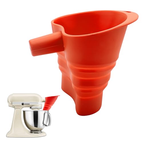 Flour Funnel for Kitchen Aid Mixer, for Kitchen Aid Artisan Ksm150, Flour Funnel Attachment, Easy Pour & Durable