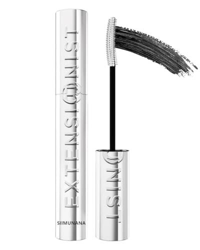 HUVZOR Silk Fiber Eyelash De Pestañas De Fibra De Seda,essence mascara，Mascara Resistente Al Agua Con Cepillo Ultrafino, Extensiones De Pestañas, A Prueba De Manchas, Larga Duración,Más Larga