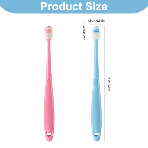 2 Pcs Small Dog Toothbrush Cat Tooth Brush 360 Degree Soft Silicone Pet Toothbrush Tiny Toothbrush Cat Dental Care Puppy Dogs Pet Tooth Cleaning Kit Deep Clean for Small Dog & Cat (Pink+Blue) 2 Pcs Small Dog Toothbrush Cat Tooth Brush 360 Degree Soft Silicone Pet Toothbrush Tiny Toothbrush Cat Dental Care Puppy Dogs Pet Tooth Cleaning Kit Deep Clean for Small Dog & Cat (Pink+Blue)