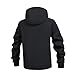 Jackets For Men Fashion Summer, Winter Waterproof Hooded Rain Jacket Outdoor Fleece Lined Shell Hiking Travel Black Coat Mens Blazer Raincoat (XL, Black)