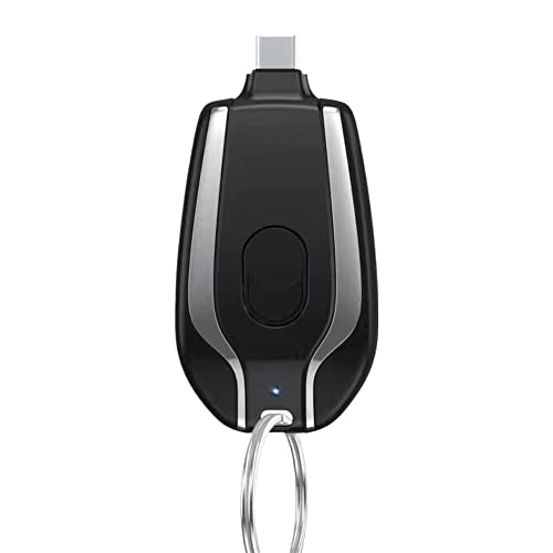 Keychain Portable Charger, 2200mAh Mini Power Emergency Pod, Small Andriod Cell Phone Charger, Compact External Fast Charging Power Bank Battery Pack, Key Ring Cell Phone Charger