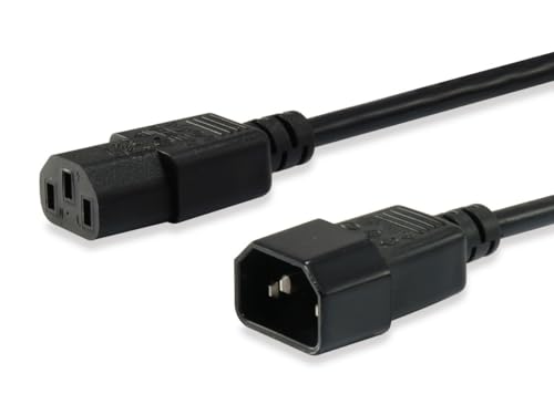 Câble IEC C14 vers IEC C13 d'alimentation 1m80 pour rallonger le cordon d'un appareil informatique