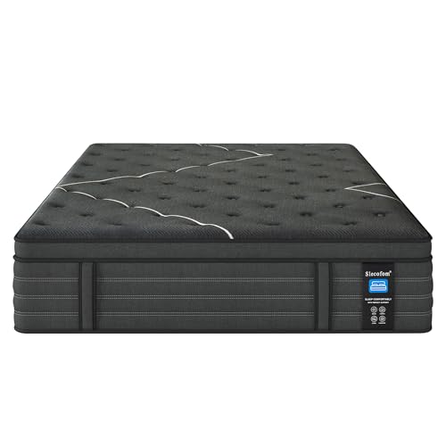 Slecofom Extra Firm Queen Mattress, 14 Inch Queen Size...