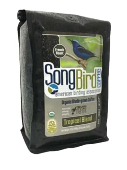 Thanksgiving Coffee "Songbird Tropical French Roast Blend" Dark Roasted Organic Shade Grown Whole Bean Coffee - 12 Ounce Bag #TOP2