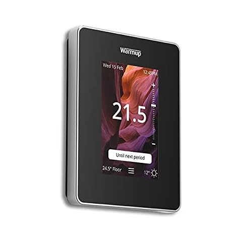 Warmup 6ie WIFI Thermostat in Onyx Black Cover