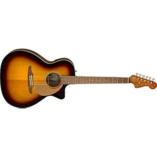 Fender Newporter Player Electro Acoustique, Sunburst, Touche en noyer - Les Beatles, Paul McCartney, John Lennon, RIngo Starr, George Harrison Fender Newporter Player Electro Acoustique, Sunburst, Touche en noyer – Image 3