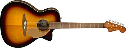 Fender Newporter Player Electro Acoustique, Sunburst, Touche en noyer - Les Beatles, Paul McCartney, John Lennon, RIngo Starr, George Harrison Fender Newporter Player Electro Acoustique, Sunburst, Touche en noyer – Image 4